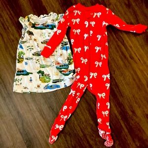 Hanna Andersson baby girl dress pajamas